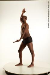 Underwear Man Black Standing poses - ALL Average Bald Standing poses - simple Standard Photoshoot Academic