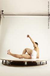 Underwear Man Asian Laying poses - ALL Athletic Short Laying poses - on back Black Multi angles poses Academic