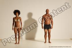 Underwear Woman - Man Black Dancing Dynamic poses Academic