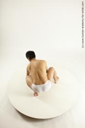 Underwear Man White Slim Medium Black Multi angles poses Academic