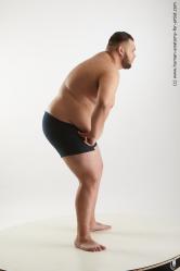Underwear Man White Overweight Short Black Standard Photoshoot Academic