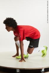 Sportswear Man Black Kneeling poses - ALL Slim Medium Kneeling poses - on one knee Black Standard Photoshoot  Academic