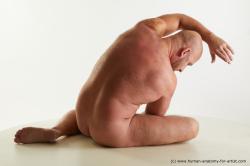 Nude Man White Chubby Bald Standard Photoshoot Realistic