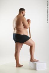 Underwear Man White Standing poses - ALL Overweight Short Black Standing poses - simple Standard Photoshoot Academic