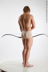 Underwear Man White Standing poses - ALL Muscular Medium Blond Standing poses - simple Standard Photoshoot Academic