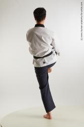 Sportswear Man Asian Slim Short Black Standard Photoshoot Academic