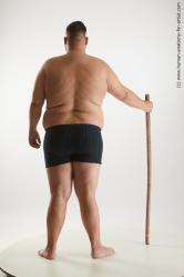 Underwear Man Standing poses - ALL Overweight Short Brown Standing poses - simple Standard Photoshoot Academic