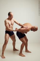 Underwear Fighting Man - Man Moving poses Muscular Dynamic poses Academic