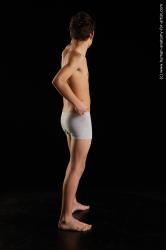 Underwear Man White Standing poses - ALL Slim Short Black Standing poses - simple Standard Photoshoot  Academic