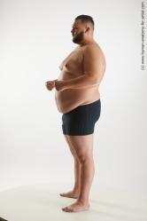 Underwear Man White Standing poses - ALL Overweight Short Brown Standing poses - simple Standard Photoshoot Academic