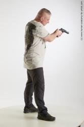 Casual Fighting with gun Man White Average Short Grey Standard Photoshoot Academic