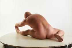 Nude Man White Bald Standard Photoshoot Chubby Realistic