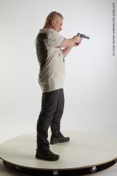 Casual Fighting with gun Man White Standing poses - ALL Average Short Grey Standing poses - simple Standard Photoshoot Academic