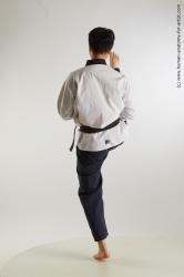 Sportswear Fighting Man Asian Standing poses - ALL Slim Short Black Standing poses - simple Standard Photoshoot Academic
