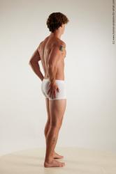 Underwear Man White Standing poses - ALL Athletic Medium Brown Standing poses - simple Standard Photoshoot Academic