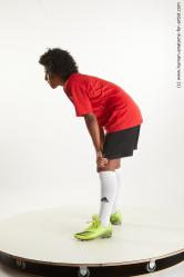 Sportswear Man Black Standing poses - ALL Athletic Medium Standing poses - bend over Black Standard Photoshoot  Academic