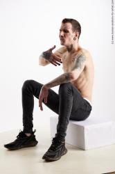 Casual Man White Sitting poses - simple Underweight Short Brown Sitting poses - ALL Standard Photoshoot Academic
