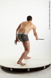 Underwear Man Black Standing poses - ALL Slim Short Black Standing poses - simple Standard Photoshoot Academic